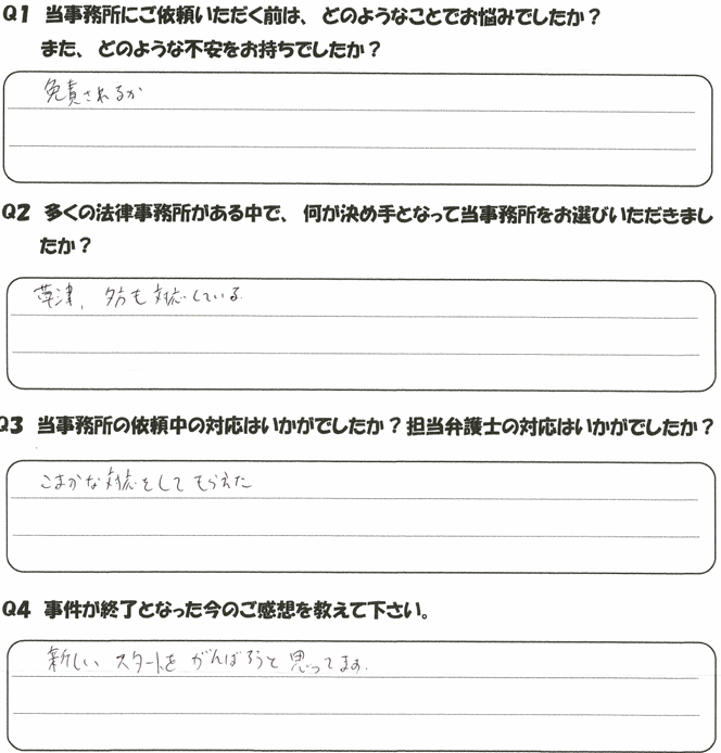 Ｙ・Ｋ・32歳男性・自営業アンケート