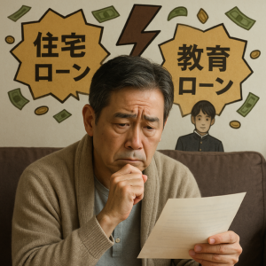 自己破産-50代男性会社員、9社2800万円、住宅ローンと教育ローンえ借金